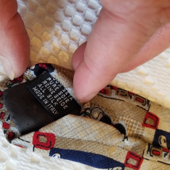 Disney Mickey & Co Mickey Mouse  Golf Tie 100% Silk Made in Italy - Picture 5 of 7